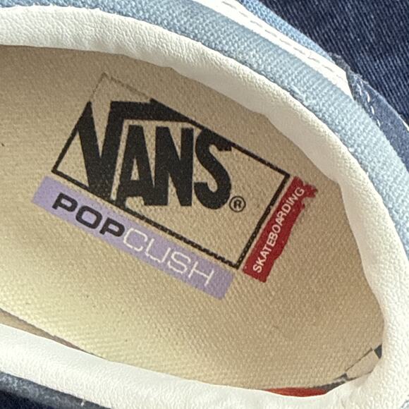 Vans Old Skool PopCush Navy White Men’s 10 US Skate Shoes Minimal Wear Blue - Picture 11 of 16